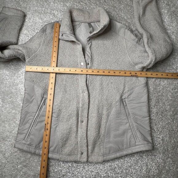 Lululemon Go Cozy Sherpa Fleece Jacket Heathered Ceramic Beige - Picture 15 of 15